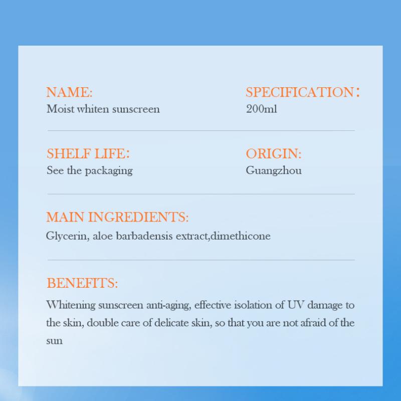 Sunscreen SADOER Hydrating Moisturizing Whitening Refreshing UV Protection Sunscreen