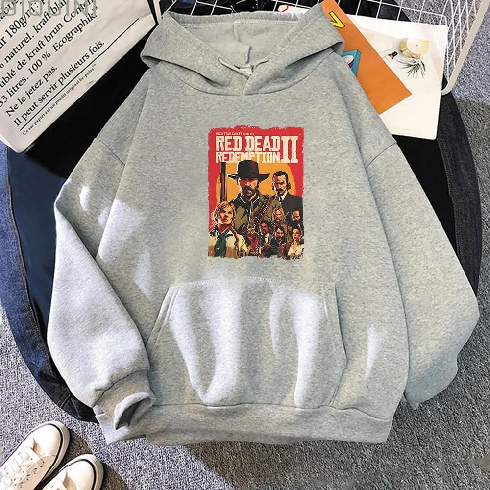 Red Dead Redemption Steed Hoodies Fleece Anime Printed Sweatshirts Manga/Comic Fashion Male Hoody Regular Fit Unisex Clothing