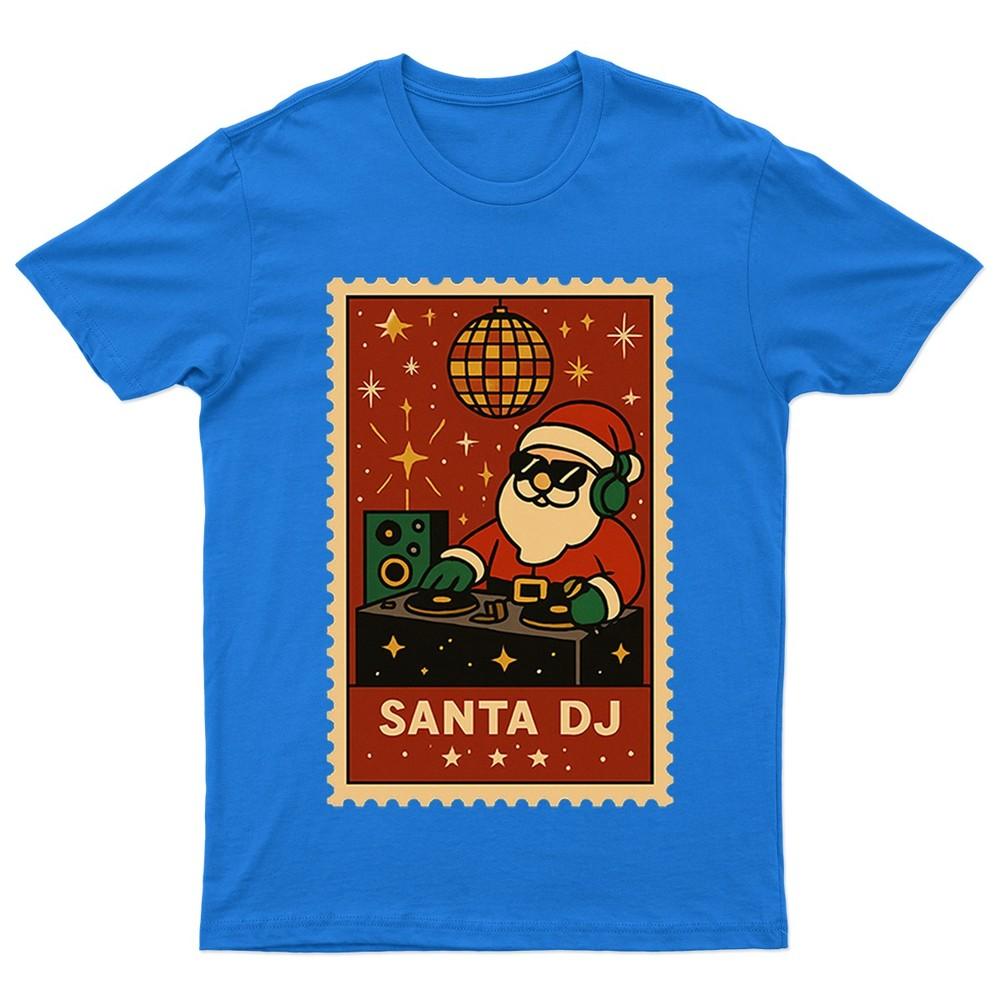 Santa DJ Christmas Retro TShirt Unisex Gift Seasonal Funny Xmas Claus Unisexs