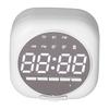 P12 Bluetooth Clock Speaker Wireless LED Mirror Portable Dual Alarm Clock Bass SpeakerWhite