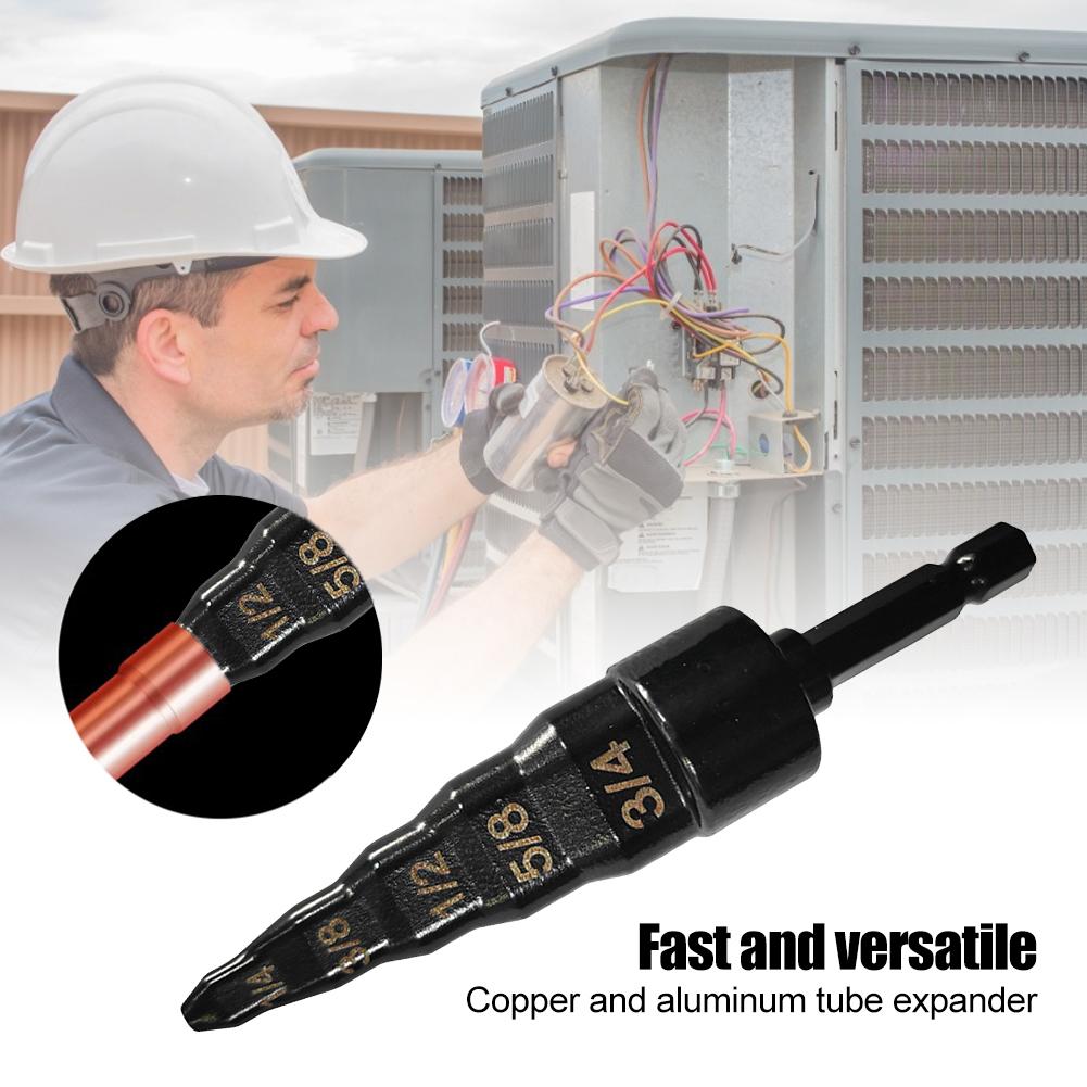 5 in 1 Air Conditioner Copper Pipe Expander Swage Tube Expander HVAC Repair Tool Power Tool Parts 1/4" 3/8" 1/2" 5/8" 3/4"