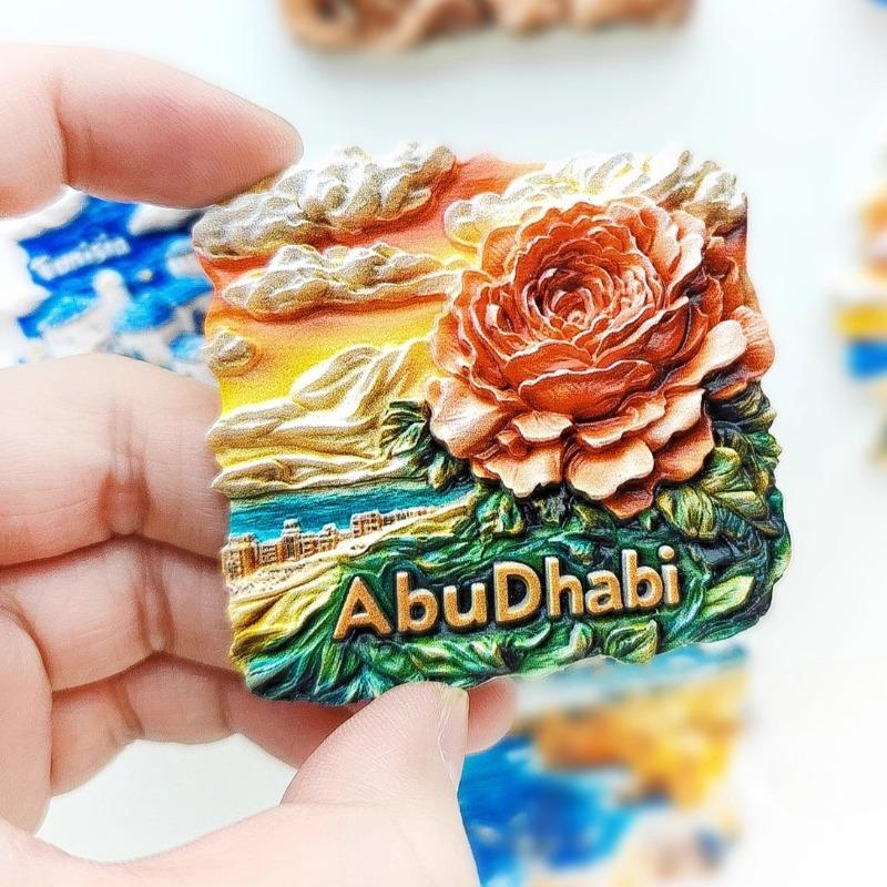Abu Dhabi Fridge Stickers Middle East Travel Souvenirs The United Arab Emirates Fridge Magnets Home Decoration Wedding Gifts