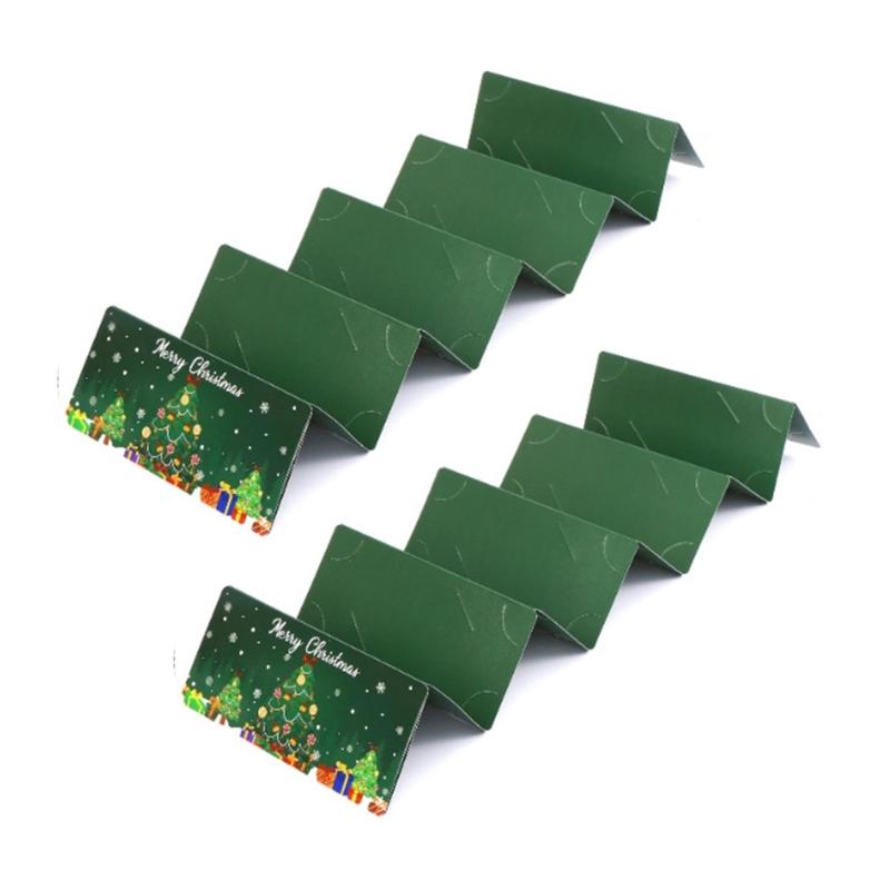  2Pcs Christmas Themed Cash Holder with 10 Slots Holiday Gift Card Money Envelope For Kid Adult Christmas Gifts Exchanges