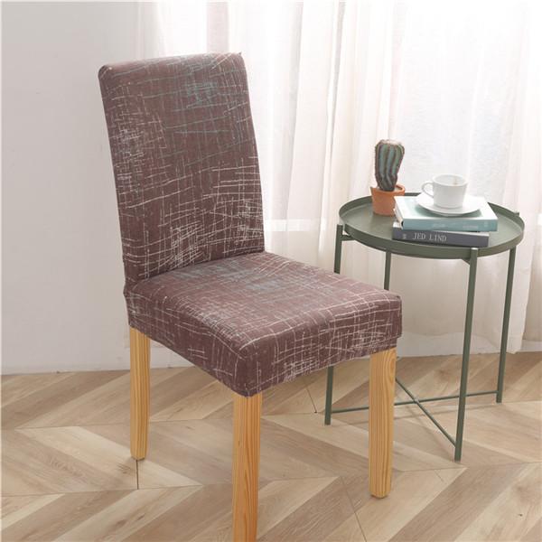 Spandex Chair Covers Elastic Geometric Dining Chair Slipcover Case Stretch Seat Cover For Wedding El Banquet Dining Room