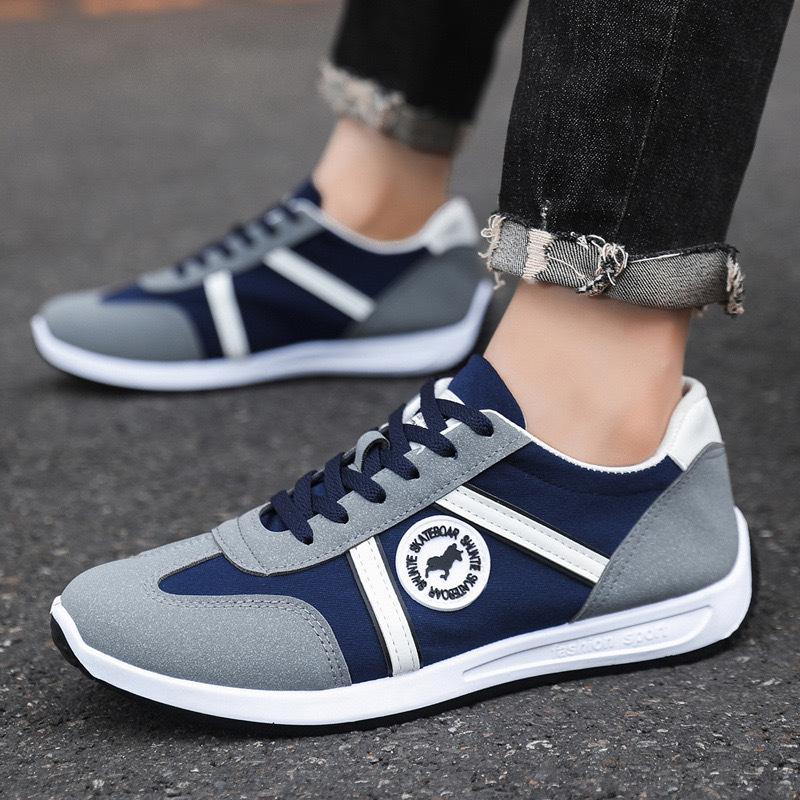 Men's Shoes Spring New Canvas Breathable Versatile Trend Comfortable Casual Shoes Lace-up Forrest Gump Shoes Men's Sports Board Shoes