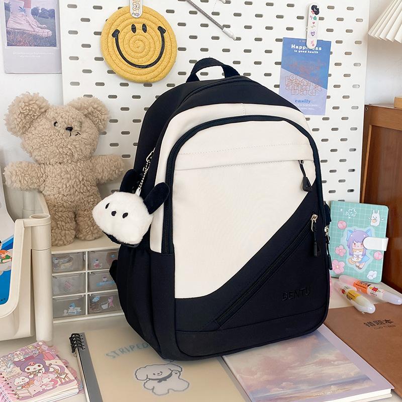 Schoolbag backpack small play simple female college student fashion junior high school schoolbag Korean version trend casual backpack