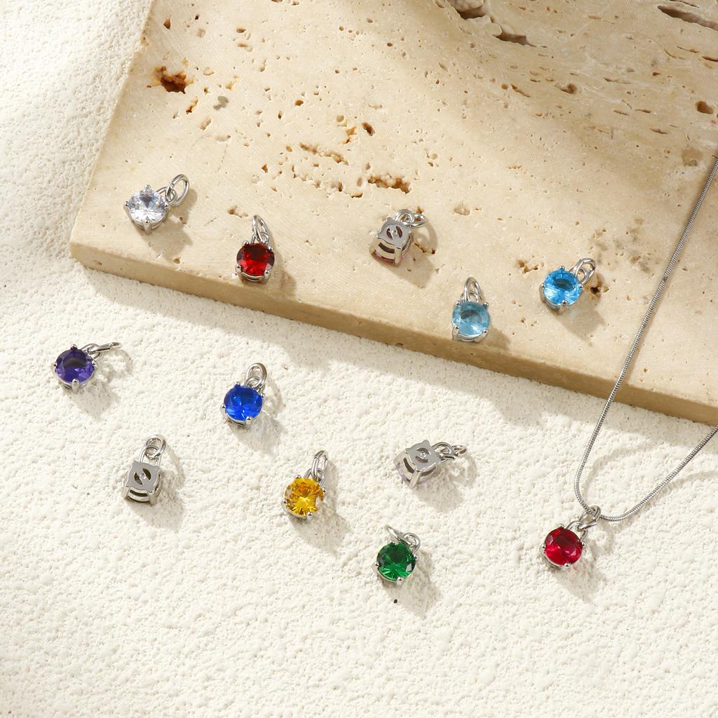 2 ks 304 Nerezová ocel & Zirkony Narozeninové přívěsky Mini přívěsky Pro DIY Náhrdelník Náušnice Výroba šperků 15mm x 7mm
