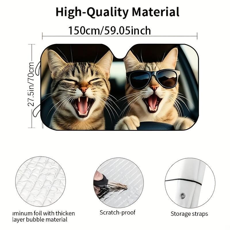 1Pcs Poodle Dog Pattern Windshield Sunshade UV Rays Heat Blocker Keeps Vehicle Cool Unique Design Fit Sedans SUVs Trucks RVs