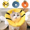 Cotton Bee Shape Cat Recovery Collar Adjustable Dog Elizabeth Circle  Stop Licking