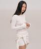 Jolliangbol Pointelle Knit Top (White)
