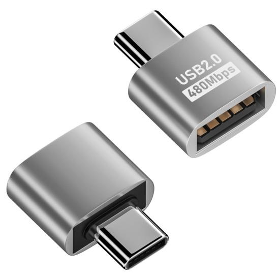 Telefonadapter Typ-C auf USB-A 2.0 480 Mbit/s Hochgeschwindigkeits-Datenübertragung Multifunktionaler Ladeadapter