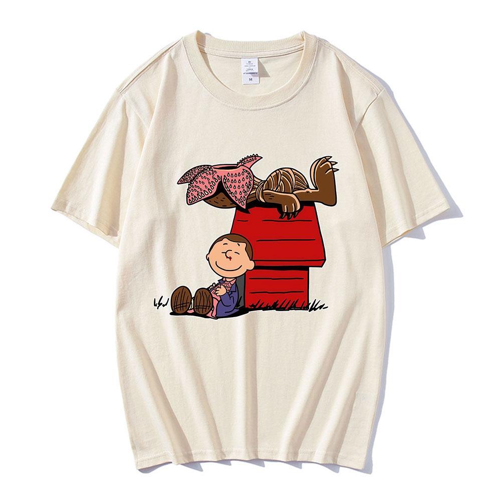Eleven Eddie Munson Demogorgon Cute Cannibal Flower T Shirt Unisex Women Cotton Casual Tshirts Fashion Loose Short Sleeves Tshirt
