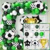 Green Football Champions Theme Aluminum Film Balloon Set for Children's Birthday Party Decoration