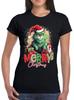 CHRISTMAS CAT LADIES T-Shirt Novelty Funny Santa Gift Women Xmas Tshirt Joke
