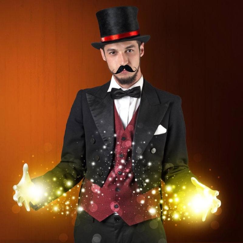 Eye Catching Magicians Roleplay Outfit Friendly Practical Fabric Easy Wear Stage Performances Outfit For Performers