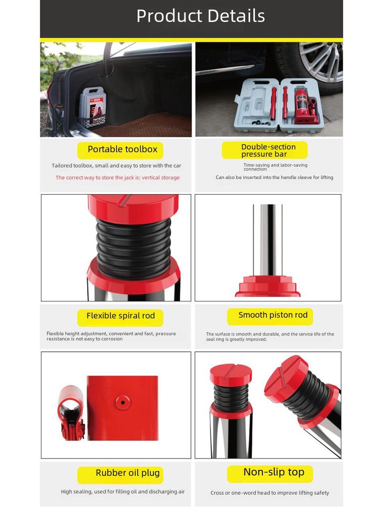 Hydraulic Car Jack for Off-Road Tire Changes (2T/3T)