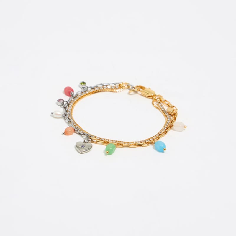 

BIMBA Y LOLA [25SS] BIMBA Y LOLA Stone Layer Crystal Chain Bracelet B255AIX013GOF Gold_FREE