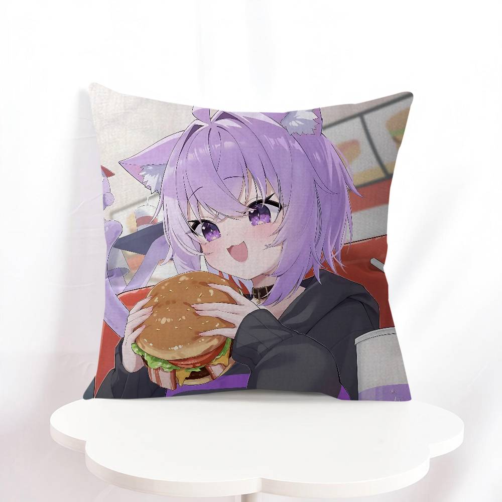 N-Nekomata Okayu Cushion Cover Decorative Pillow Sofa Home Decor Case Pillow Cases