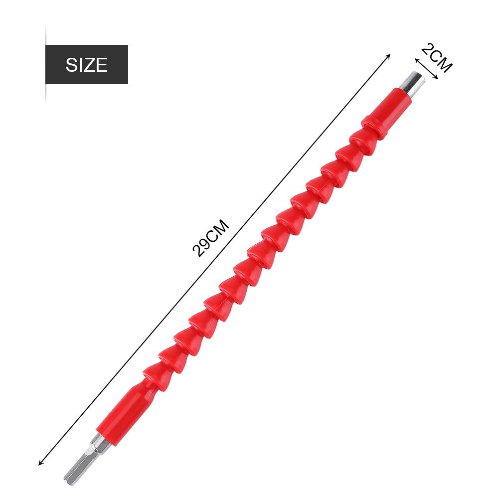 Flexible Shaft Bits 1Celsius4  Hex Shank Extention Screwdriver Bit Holder Connect Link (red)