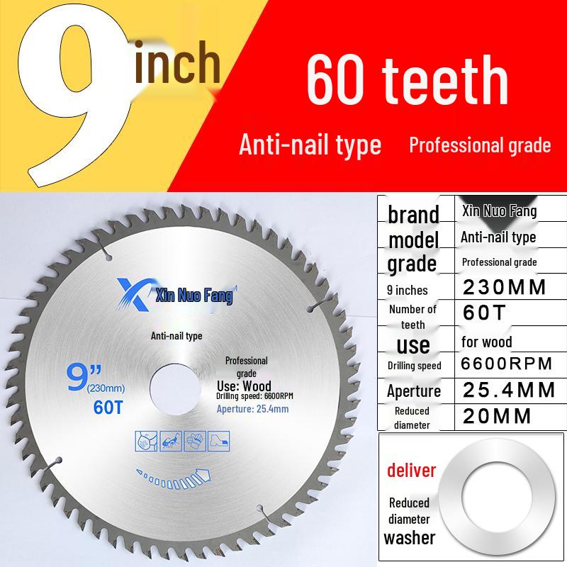 High-Speed Steel & Tungsten Circular Saw Blade for Wood & Aluminum, 4-10 Inch, Fits Hand Angle Grinders