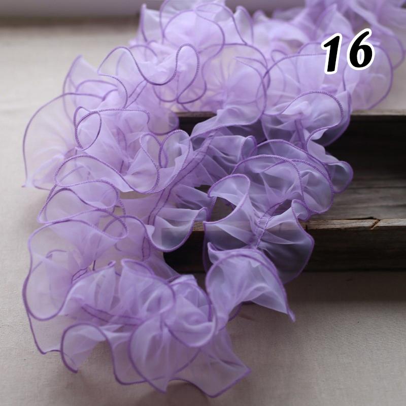 3M 10cm Pleated Lace Trim Bubble Skirt Ruffle Gauze Lace Ribbon Lace Fabric Tutu Lace Wedding Dress Decor Accessories