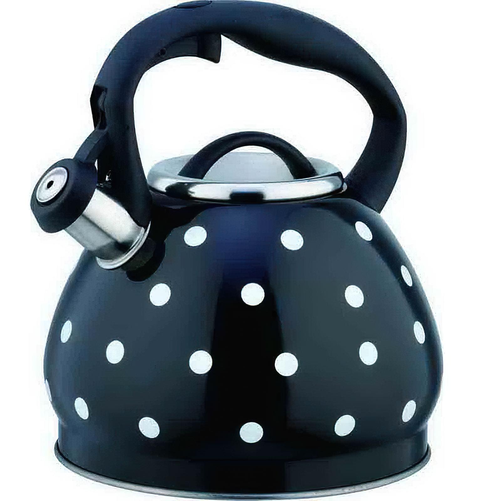 

304 Stainless Steel Kettle Wave Point 3L Black Red Spherical Whistle Hot Water Pot Induction Cooker Household Kitchen Supplies чорний