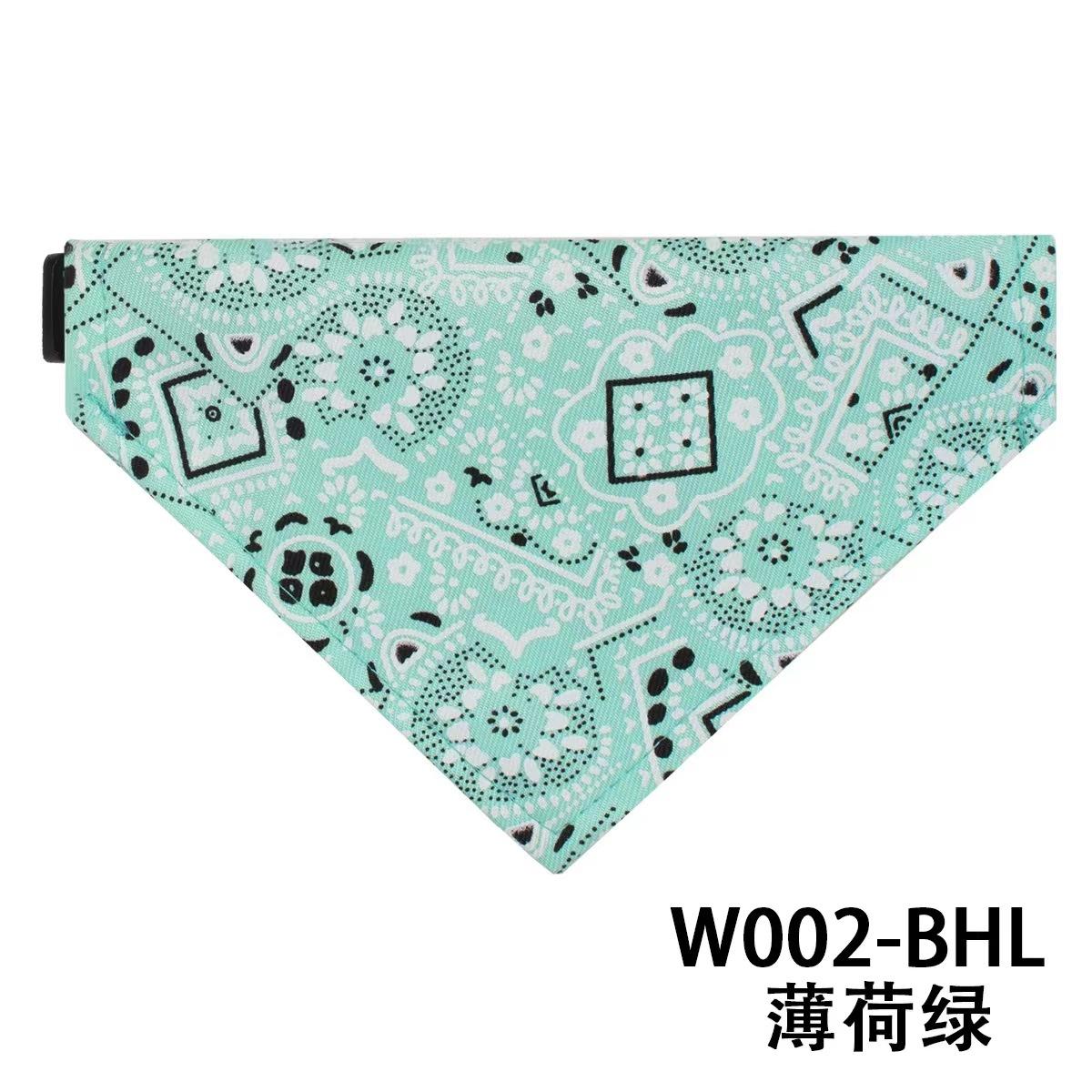 Mint Green Vintage Print Pet Bandana - Scarf Collar Accessory for Dogs and Cats One Size