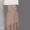 Women's Silver Bracelet 925 Sterling Silver Elegant Design Adjustable 16-20cm Silver Simple Bangle Gift for Her
