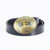 Gold and Silver Ethnic E Character Leather Belt: European & American Style, Two-Layer Cowhide Waistband