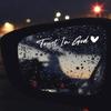 1Pcs Trust In God Heart Car Rear View Mirror Stickers Letter Stickers Waterproof Believe In God Sticker Diy Funny Decals Motorv