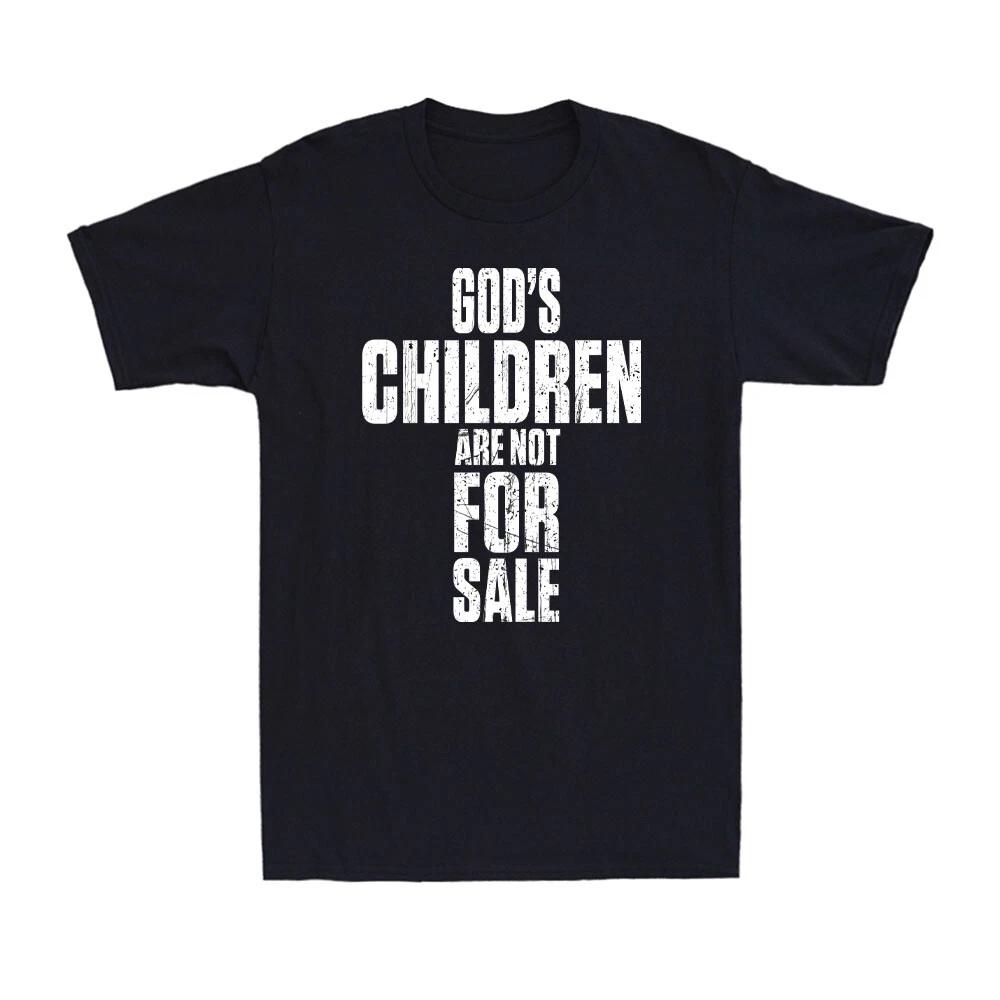 God s Children Are Not For Sale Christianity Faith Cross Vintage Men s T-Shirt M