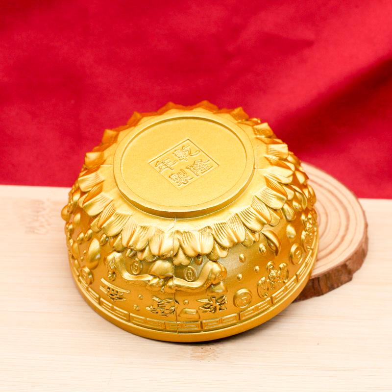 Sand Gold Ruyi Fortune Bowl - Wealth-Attracting Home Decor Piece