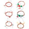 Christmas Bead Bracelet Mixed Colors Pendant