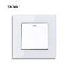 EU/UK Standard Wall Light Switch 16A 250V 1 Gang 1/2 Way Wall Switch Socket White/Black/Gold/Gray/Silver 86mm*86mm Rocker Switch
