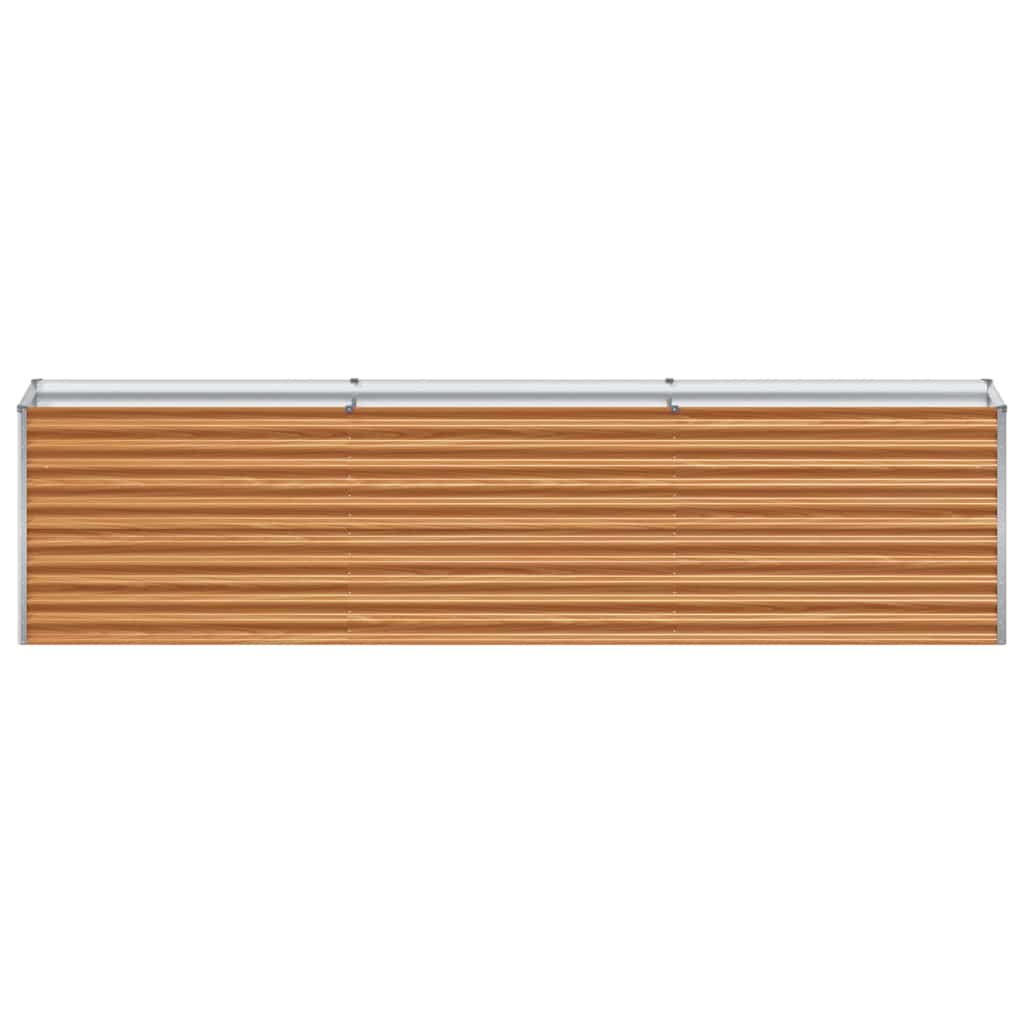 Raised Bed Light Brown 290 x 50 x 68 cm Galvanized Steel