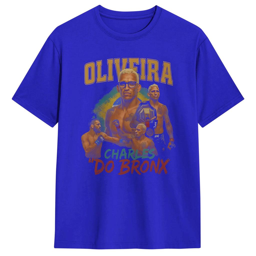 Men Charles Oliveira Fighter T Shirt  100 Cotton Tops Awesome Short Sleeve Round Neck Tees 4XL 5XL 6XL TShirt