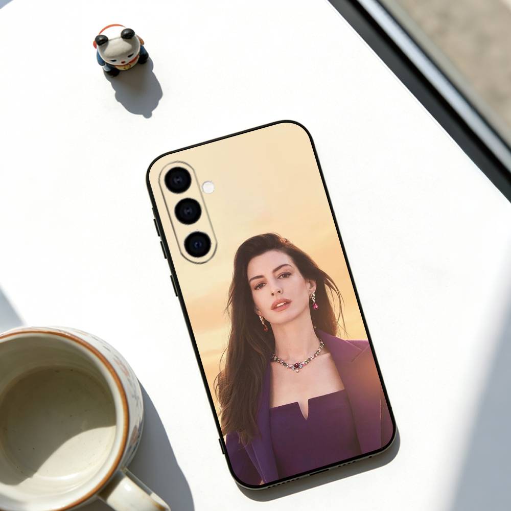 

Anne Hathaway Phone Case Soft black For Samsung Galaxy A73,A72,A71,A70,A53,A52,A51 Samsung a32 5g