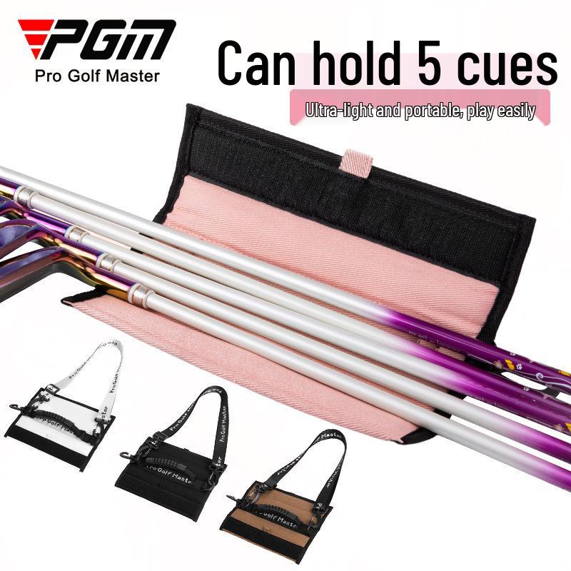 PGM Men's Portable Mini Golf Bag, Holds 5 Clubs, Simple Gun-Style Small Ball Tube