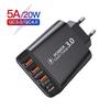 20W PD 4 Ports USB 5V4A Lade-Netzteil Handy-Ladegerät QC3.0 Laden EU/US-Stecker Steckdose Reise-Ladegerät 110V 220V