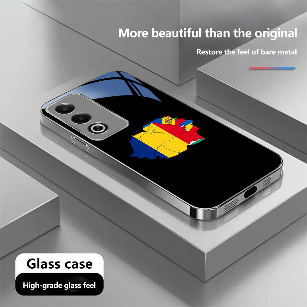 

Чехол для телефона N188 с изображением флага Молдовы для iPhone 16 15 Pro Max Samsung S24 S23 Ultra A54 A35 Xiaomi Redmi Note 13 12 Pro с покрытием из закаленного стекла Infinix Smart 9