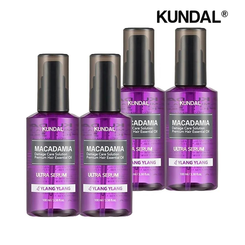 KUNDAL Macadamia Ultra Hair Serum Ylang-Ylang 100ml x4