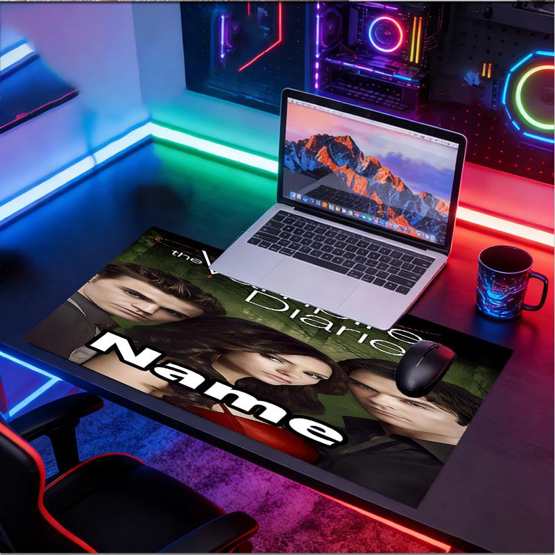 Custom Name Personalized horror theme Pattern Mousepad, Laptop PC Desk Mat, Decorative Desk Mat for Home Keyboard Pad Gift