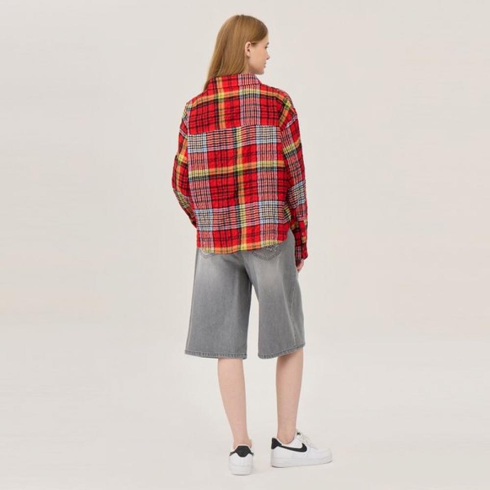 Benetton Check Blouse Margot Bablf1541