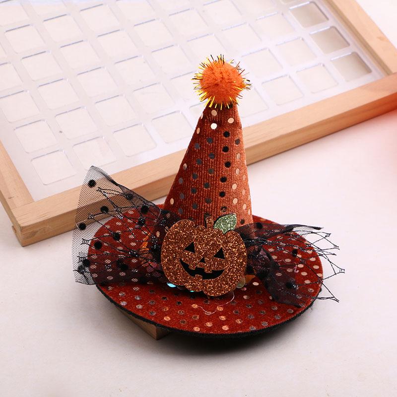 Halloween Pumpkin & Witch Hat Hair Clips for Kids - Skeleton Pipe Cleaners & DIY Headband Accessories