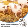 Arbeitssparender Schweinehaarentferner Schaber 7/9 Gänge Schweinehaarentfernungswerkzeug Viehhaarentfernung Metall Arbeitssparende Haarentfernungsscheibe