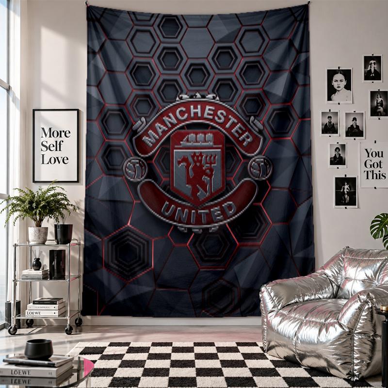 Manchester United FC Wall Tapestry Home Decor Wall Hanging Cloth for Bedroom Living Room Background