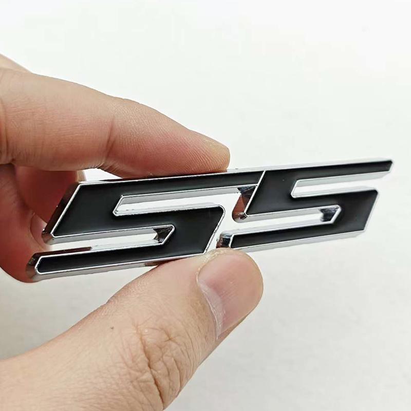 3D Metal SS Logo Sticker Front Grill Emblem Badge For Chevrolet Onix Blazer lumina Camaro Cruze Travers Monza Car Accessories
