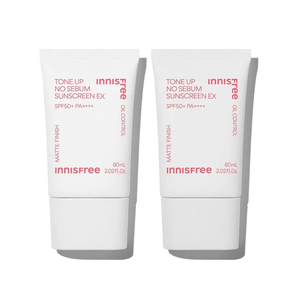 Tone-Up No-Sebum Sunscreen EX SPF50+ PA4+ 60mL 2pcs