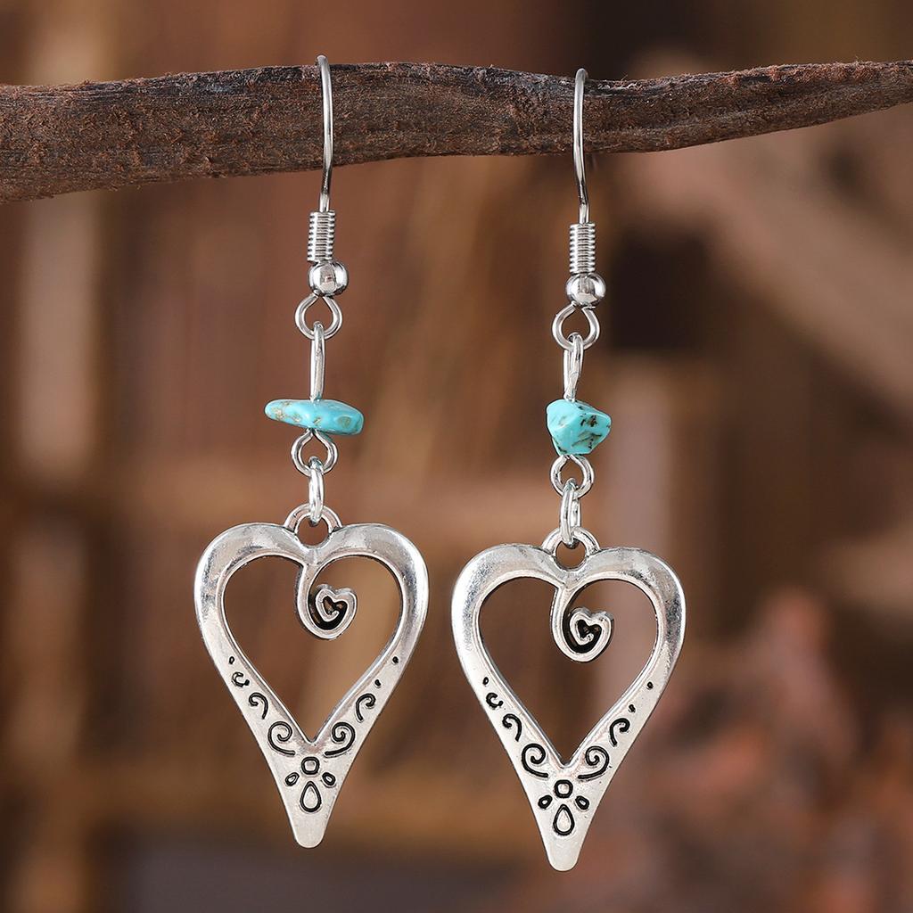 European and American New Funny Retro Multi-style Alloy Pendant Earrings, Simple Niche Ear Jewelry