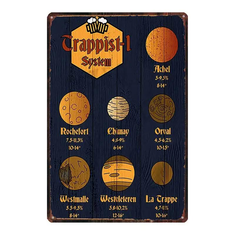 Birra Belga VintageBrugse Zot La Trappe Segno Metallico Lattina Targhe Per Muro Bar Pub Arte Cucina Caffè Decorazioni Casa 30X20CM DU-8282A